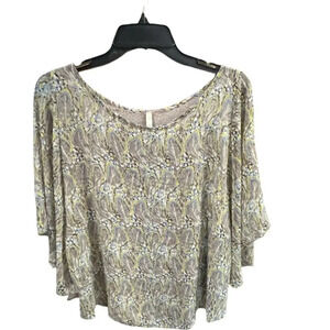 Paper Crane Wide Bat Wing sweater blouse EUC oversized Med Anthropologie